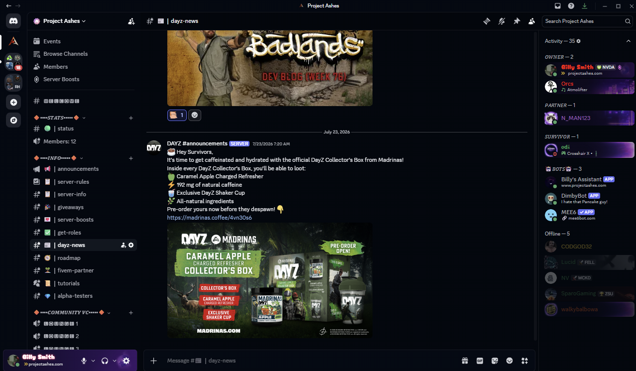 Project Ashes DayZ news