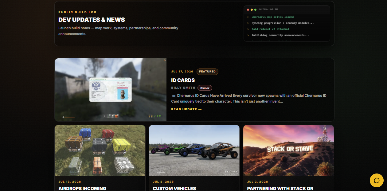 Branded news and update cards