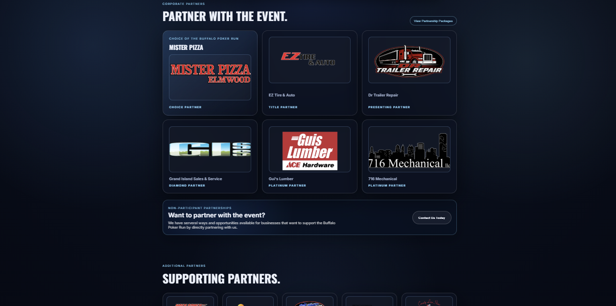 Buffalo Poker Run corporate partners